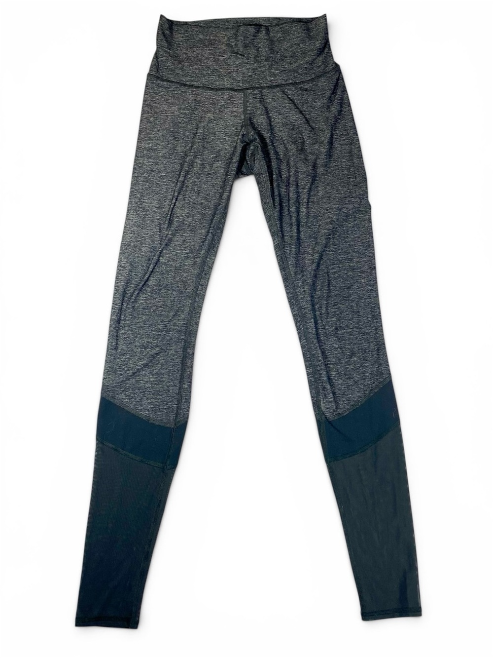 lululemon Gray Black Colorblock Full Length Leggings — No Size Tag